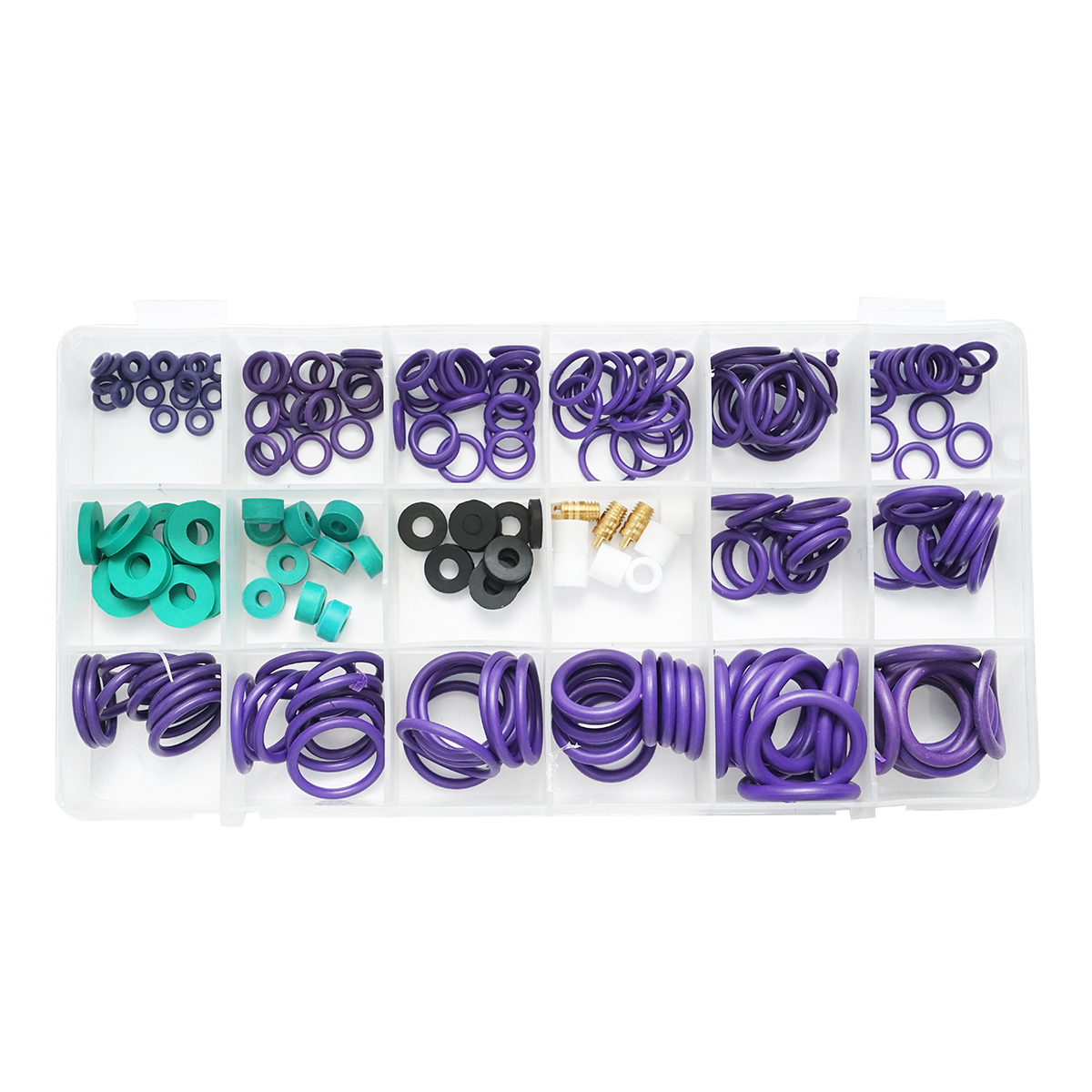 Trusa O-ring mov pentru sistem de aer conditionat R12, R134a 225 piese - imagine 2
