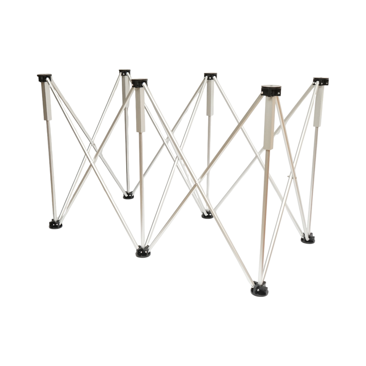 Masa de lucru pliabila tip acordeon cu 6 picioare, cadru din aluminiu 116x61x72cm - imagine 2