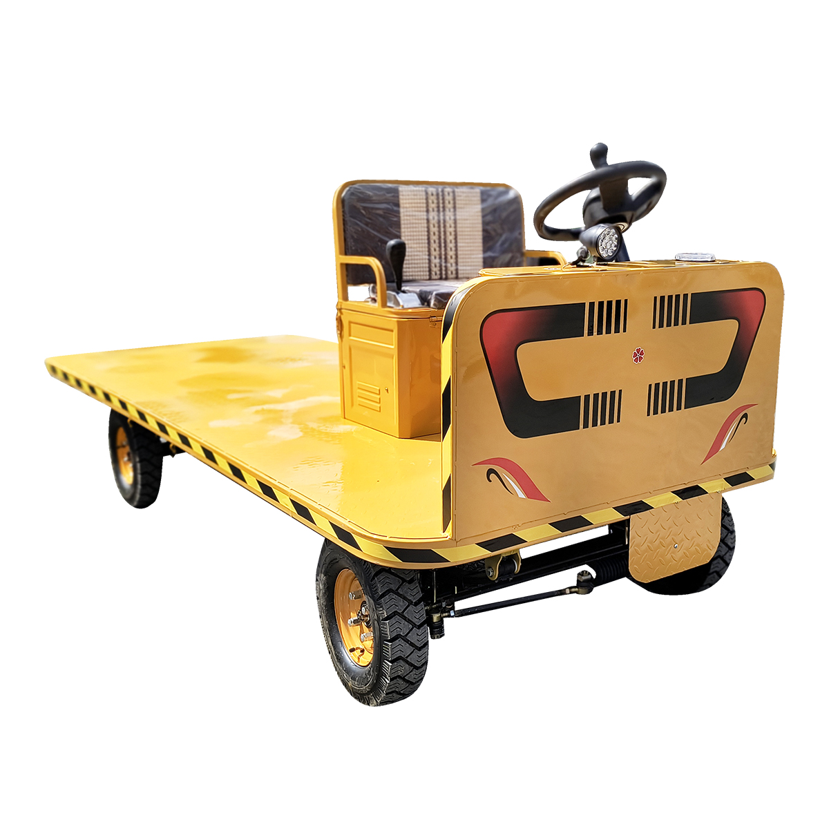 Carucior platforma electrica transport marfa cu bancheta 1200W, 48V, 3x1.25m sarcina maxima 1000Kg THOR - imagine 2