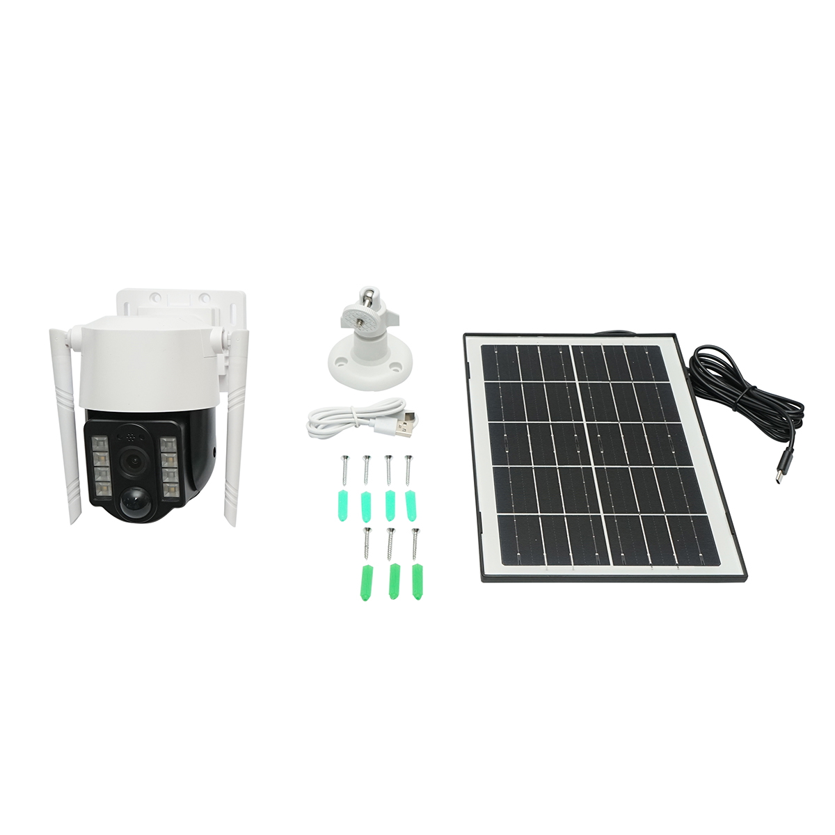 Camera supraveghere 3MP, 4G rotativa cu panou solar 5W, PTZ, 1080P, senzor miscare, night vision, aplicatie V380 Pro - imagine 2