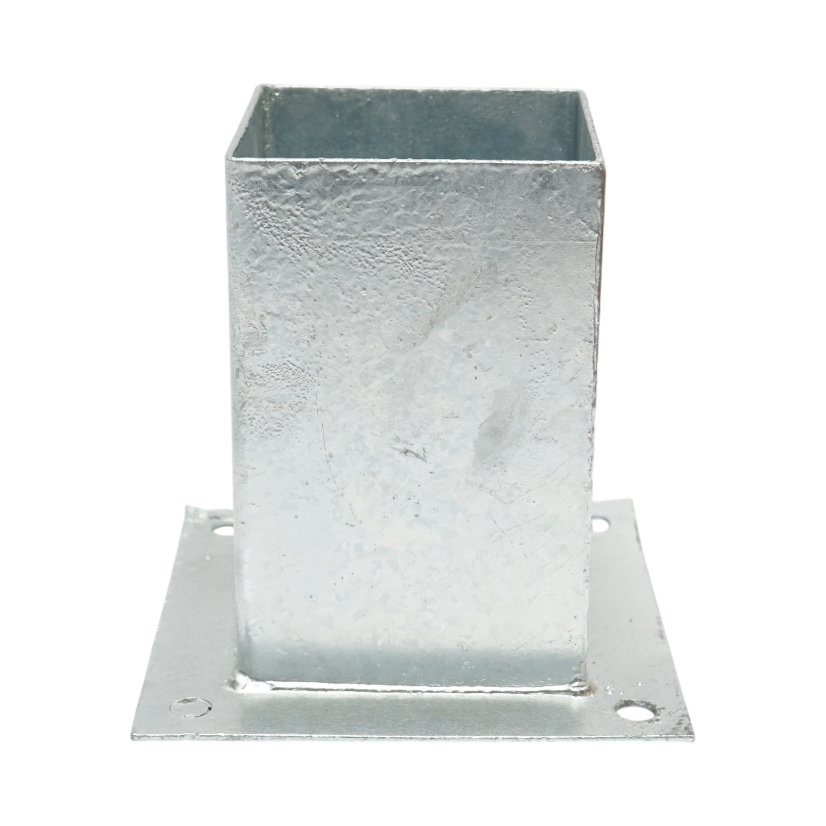 Suport stalp patrat aplicat 91x91x150mm, grosime 2mm, otel zincat - imagine 2