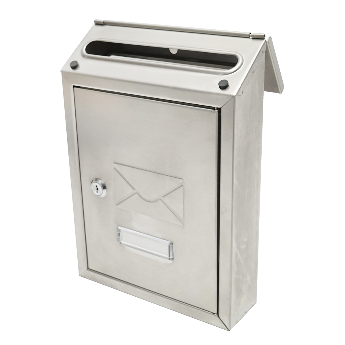 Cutie postala inox 320X230X90mm cu 2 chei si accesorii de prindere - imagine 2