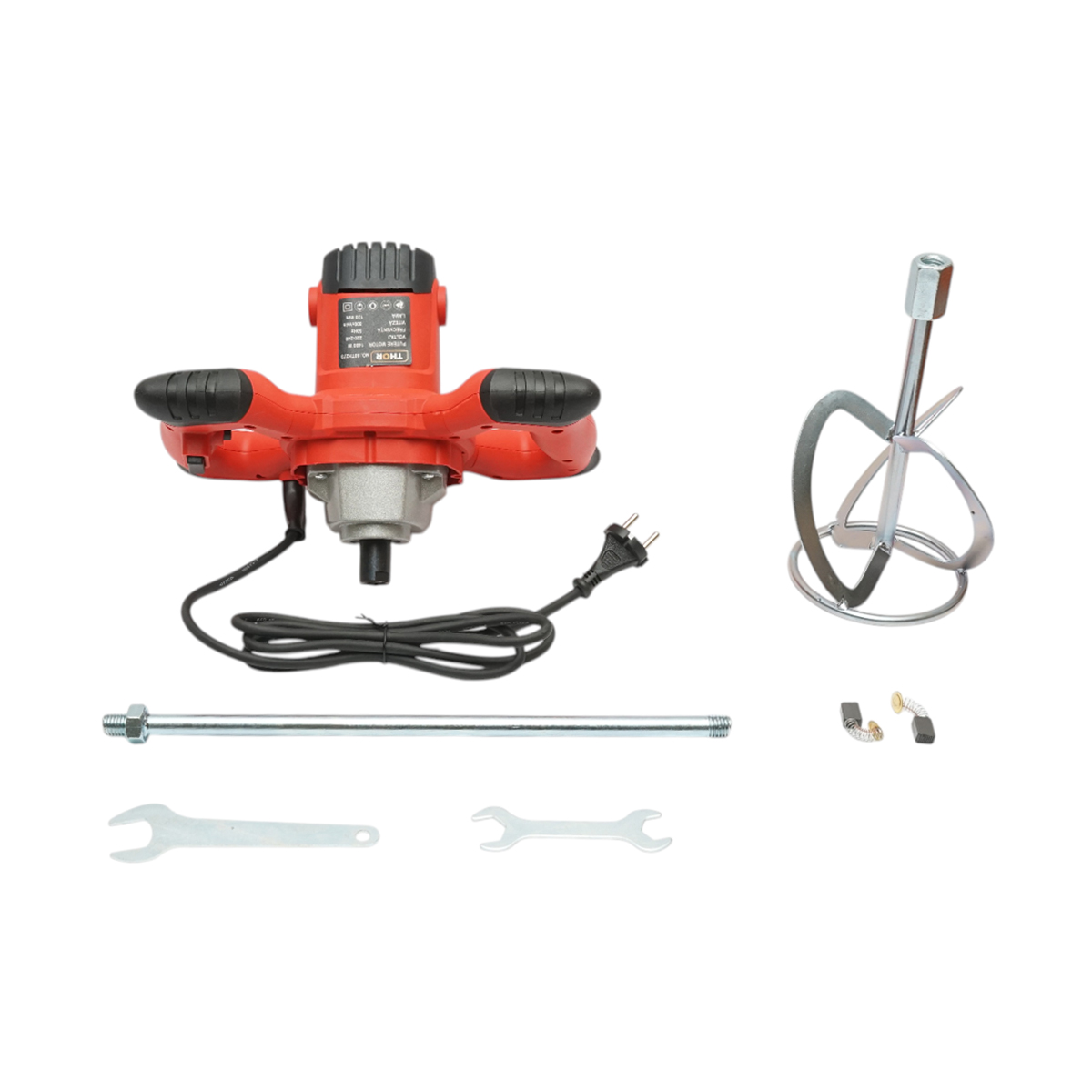 Malaxor electric cu amestecator 1400W, 220V, 6 trepte viteza 0-800rpm, paleta 120mm, M14 pentru adeziv, vopsea, mortar THOR - imagine 2