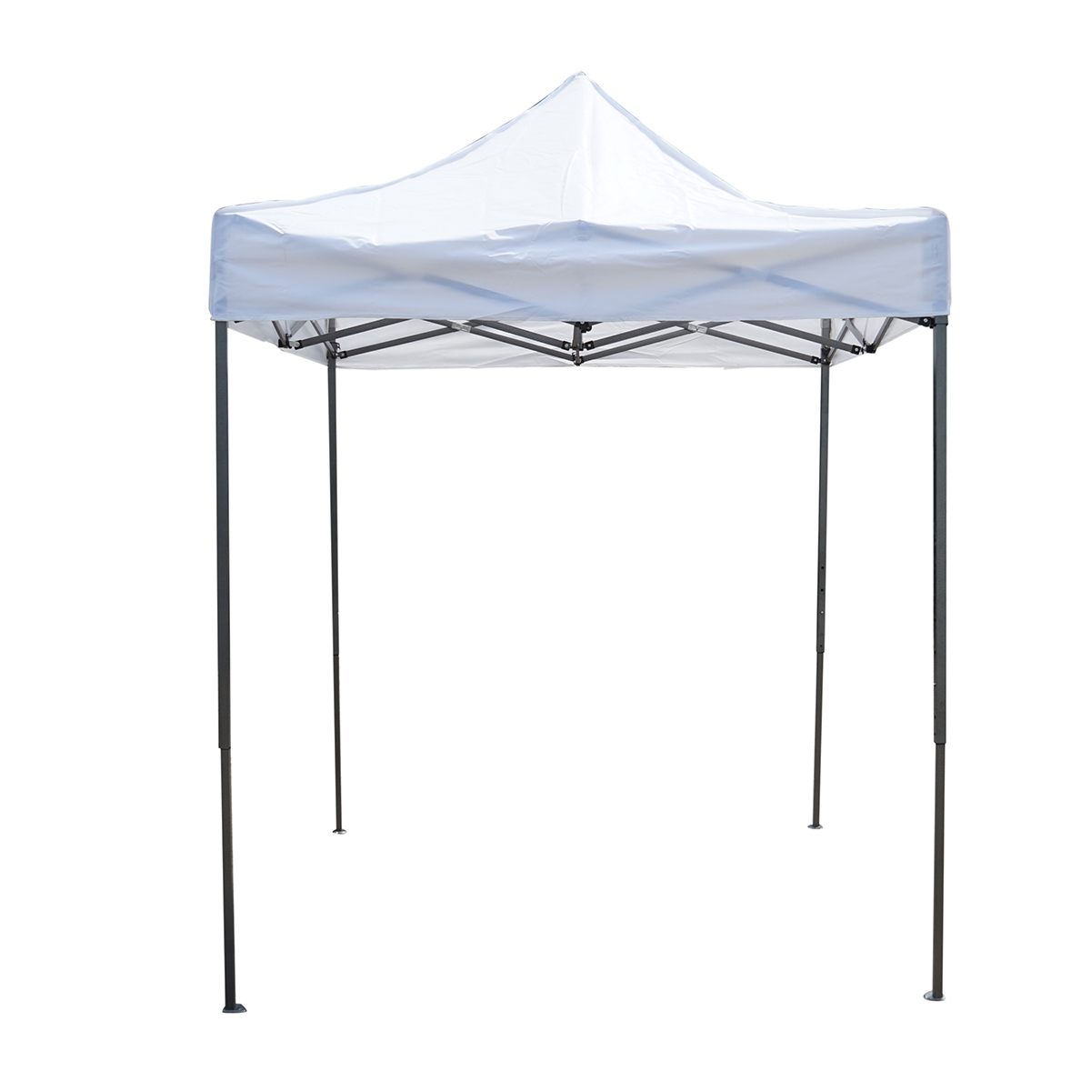 Cort pavilion pliabil 2x2m alb impermeabil, inaltime reglabila, cadru metalic Breckner Germany - imagine 2