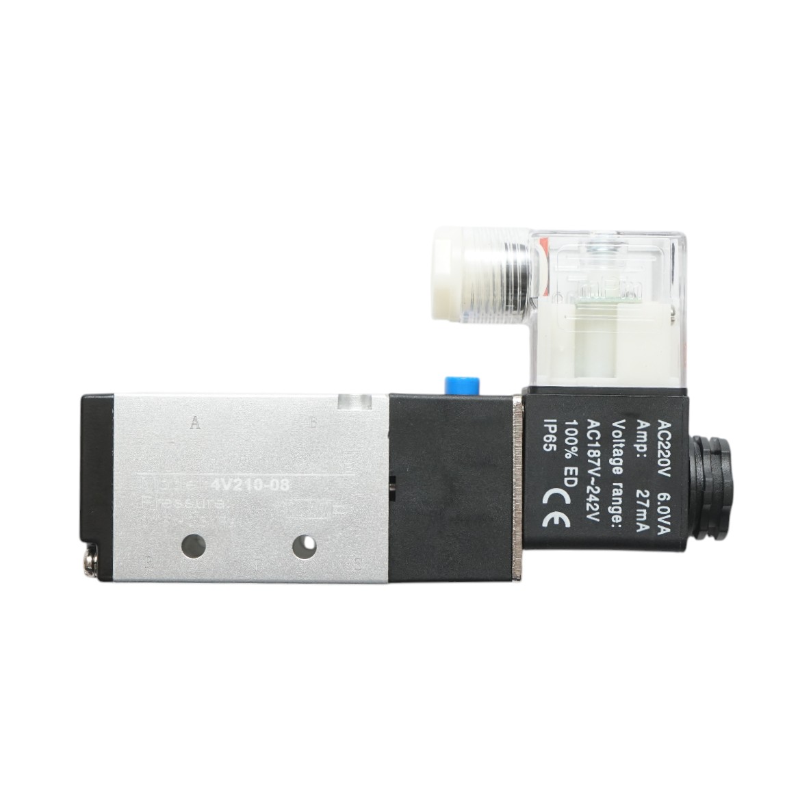 Electrovalva pneumatica 2 circuite 1/4, AC220V IP65 - imagine 2