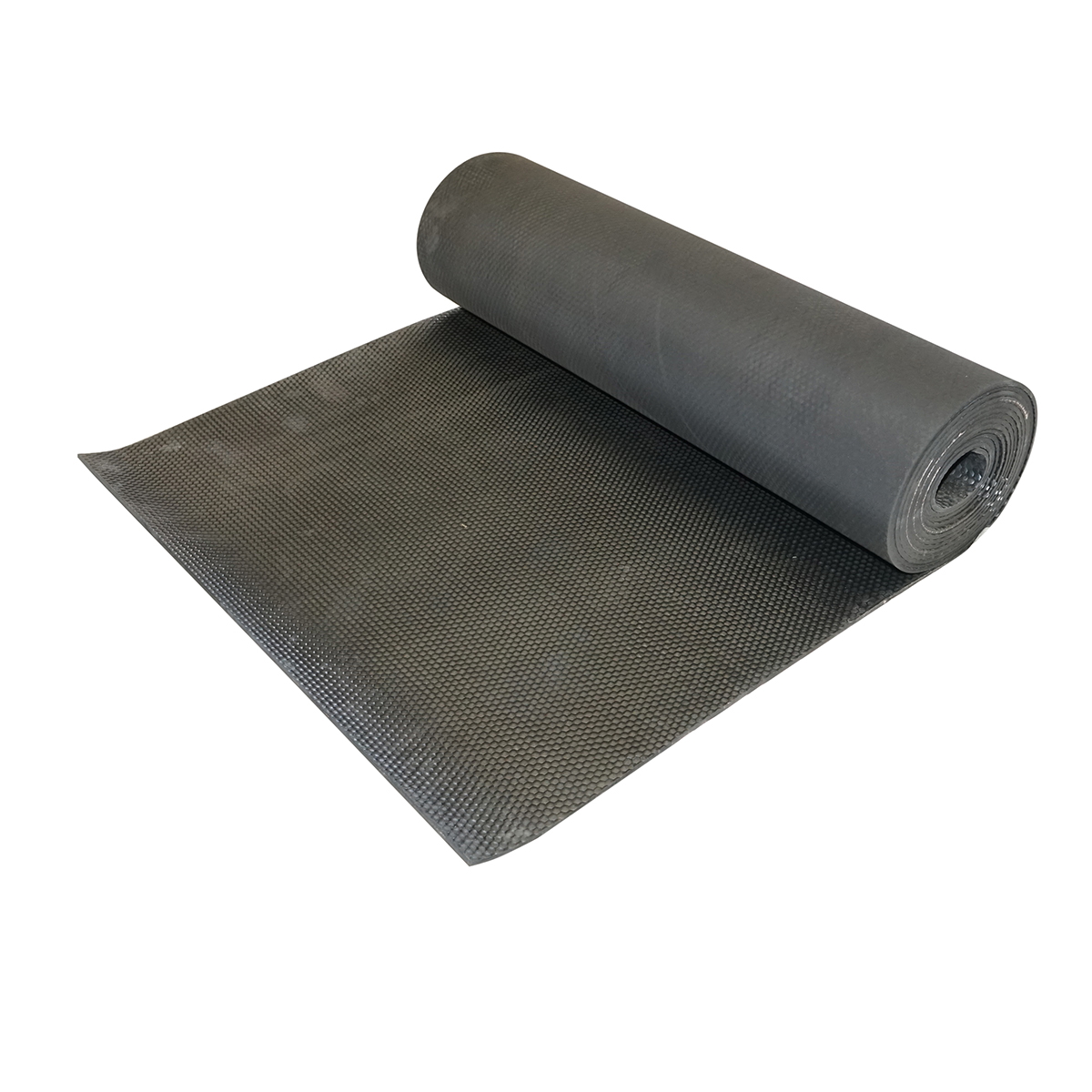 Covor cauciuc SBR+NR 8x1200x10000mm cu insertie textila si cu striatie G=8mm l=1,2m L=10m - imagine 2