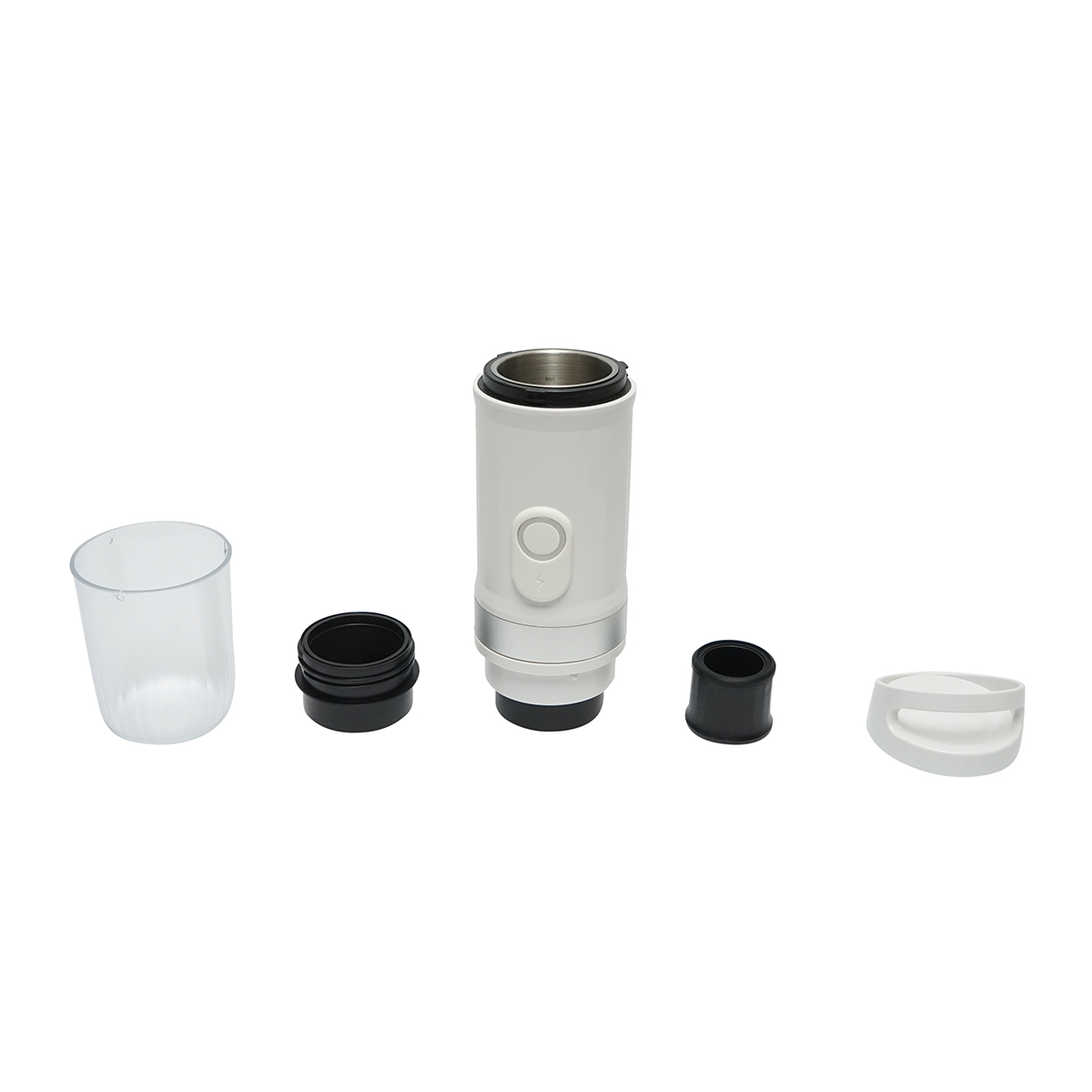Aparat de cafea portabil 12V/100W, baterie litiu 9600 mAh, presiune 20 bar, rezervor apa 60-80ml, ceasca 300ml, capsule Nespresso, Dolce Gusto, cafea macinata - imagine 2