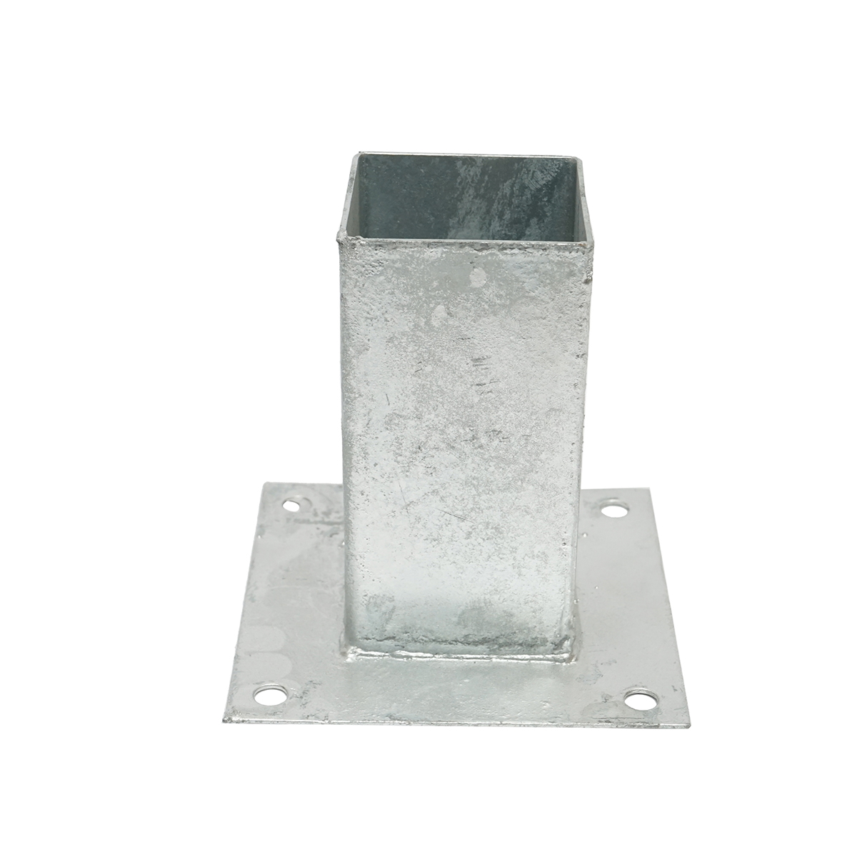 Suport stalp patrat aplicat 71x71x150mm, otel zincat - imagine 2