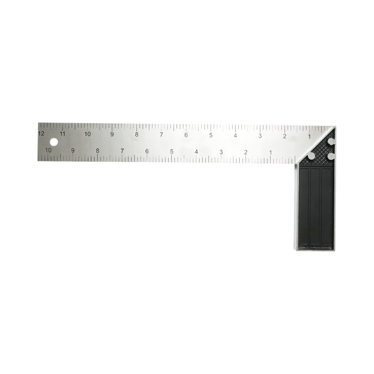 Echer tamplarie profesional 300mm/12 inch, maner aluminiu, rigla otel carbon Crownman - imagine 2