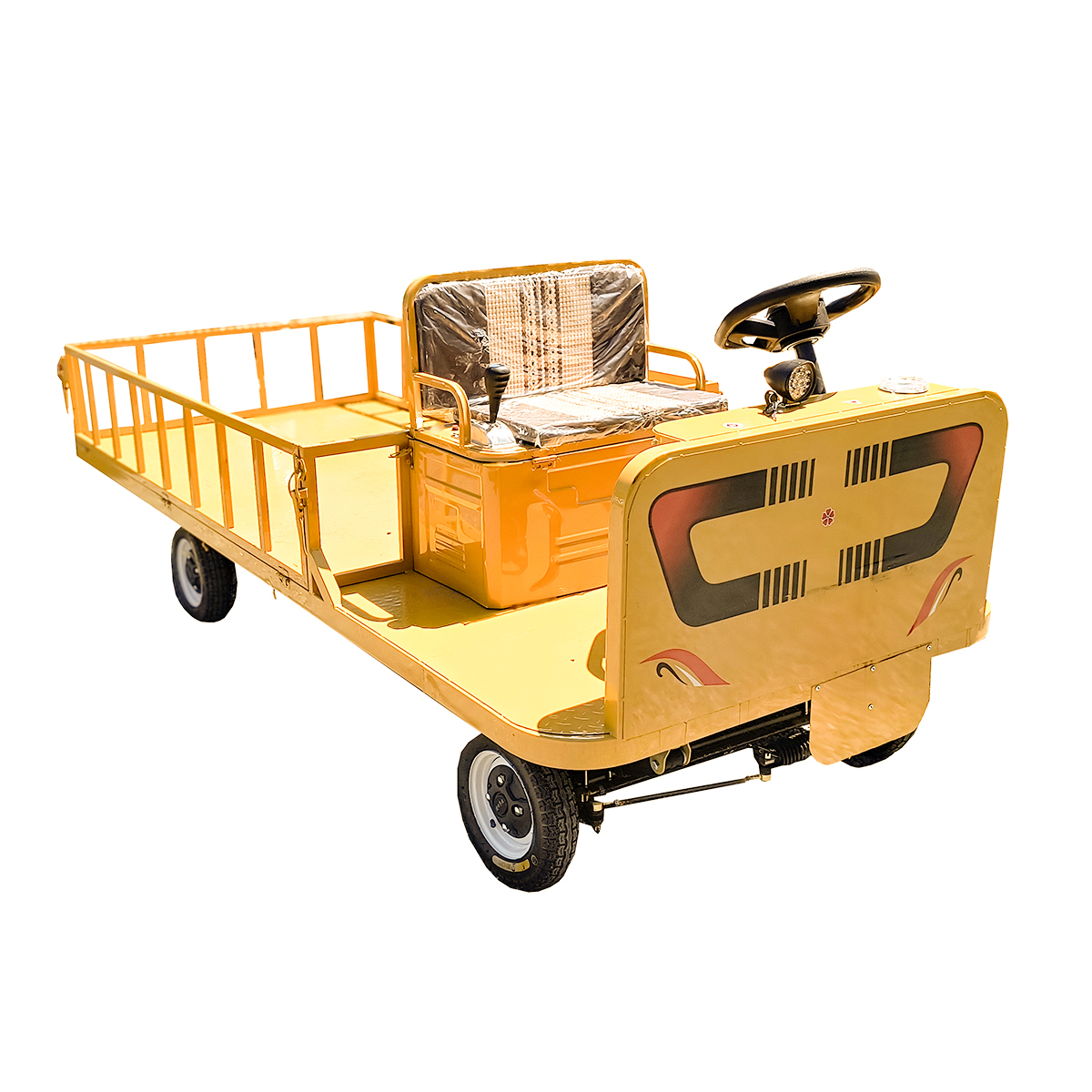 Carucior platforma electrica transport marfa cu bancheta si obloane 1200W, 60V, 2.5x1.25m sarcina maxima 1000Kg THOR - imagine 2