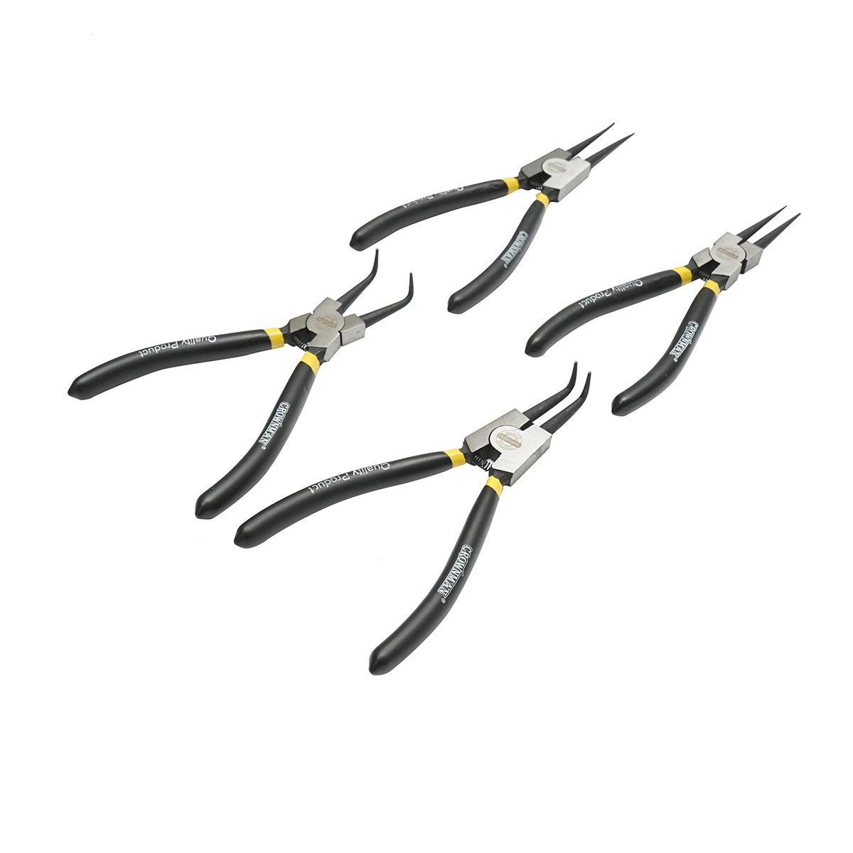 Set clesti sigurante seeger varf curbat interior/exterior, varf drept interior/exterior 180mm Crownman - imagine 2