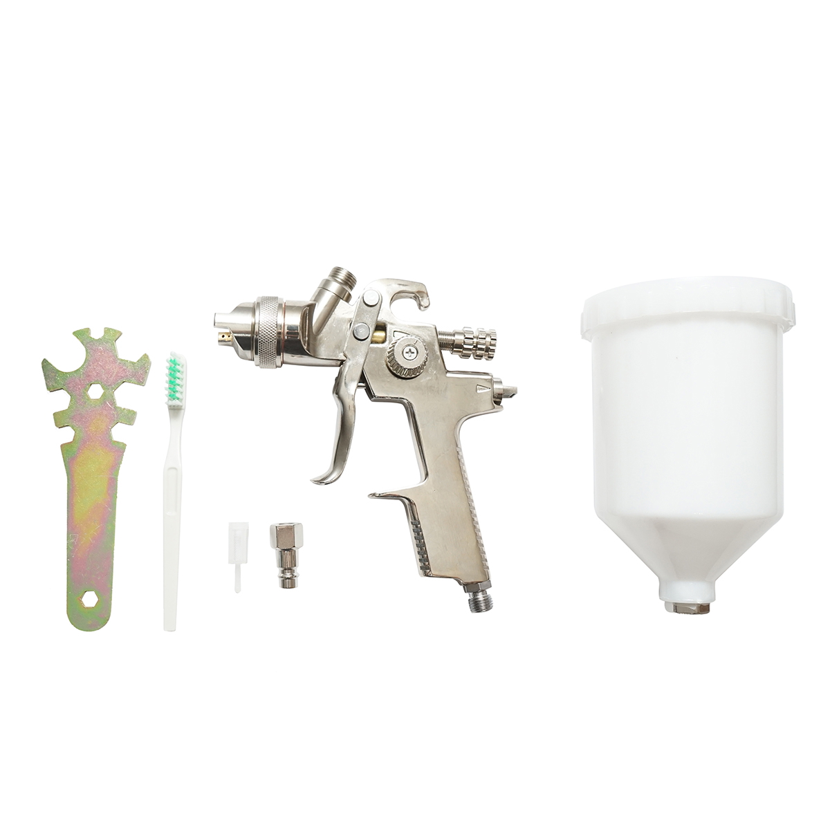 Pistol de vopsit cu aer comprimat 600ml, duza 2mm, debit 300ml/min, presiune max. 4 bar - imagine 2