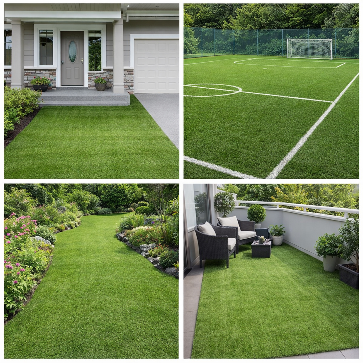 Covor gazon iarba artificiala verde 4mx30m, fir 7mm, 1 strat PP si PU - imagine 2