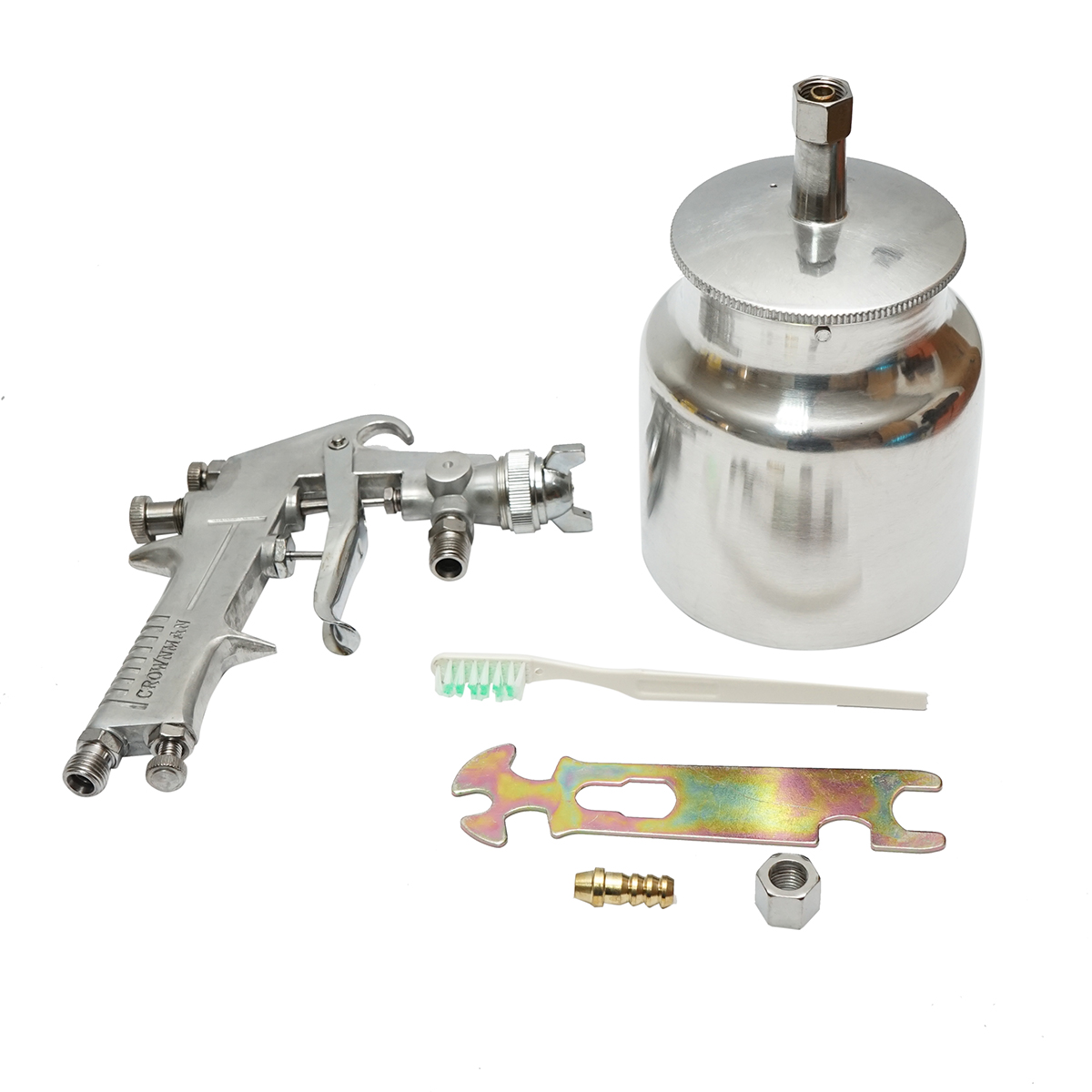 Pistol de vopsit cu aer comprimat 750ml, consum aer 3.5-8CFM, duza 1.5mm, presiune max. 5 bar Crownman - imagine 2