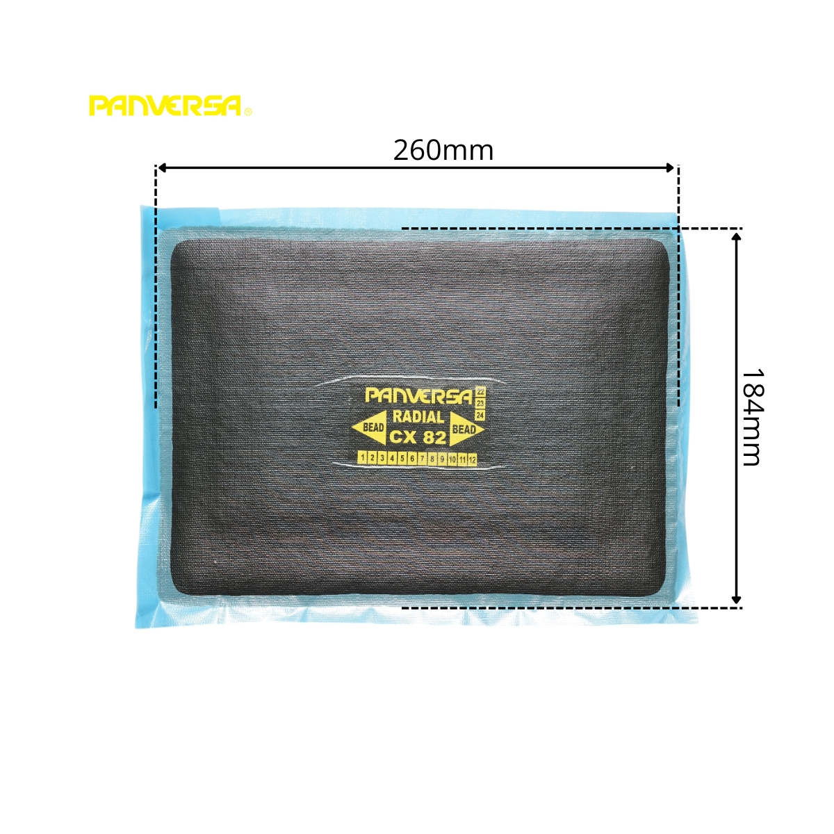 Petice vulcanizare anvelope radiale 184x260mm CX-82 Panversa - imagine 2