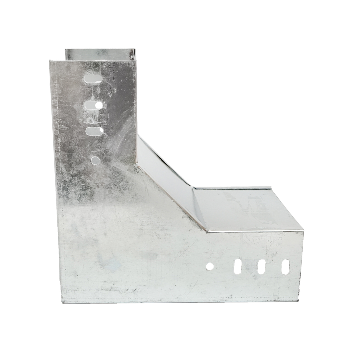 Cot vertical 90 grade de urcare din otel galvanizat pentru jgheab 100x200mm - imagine 2