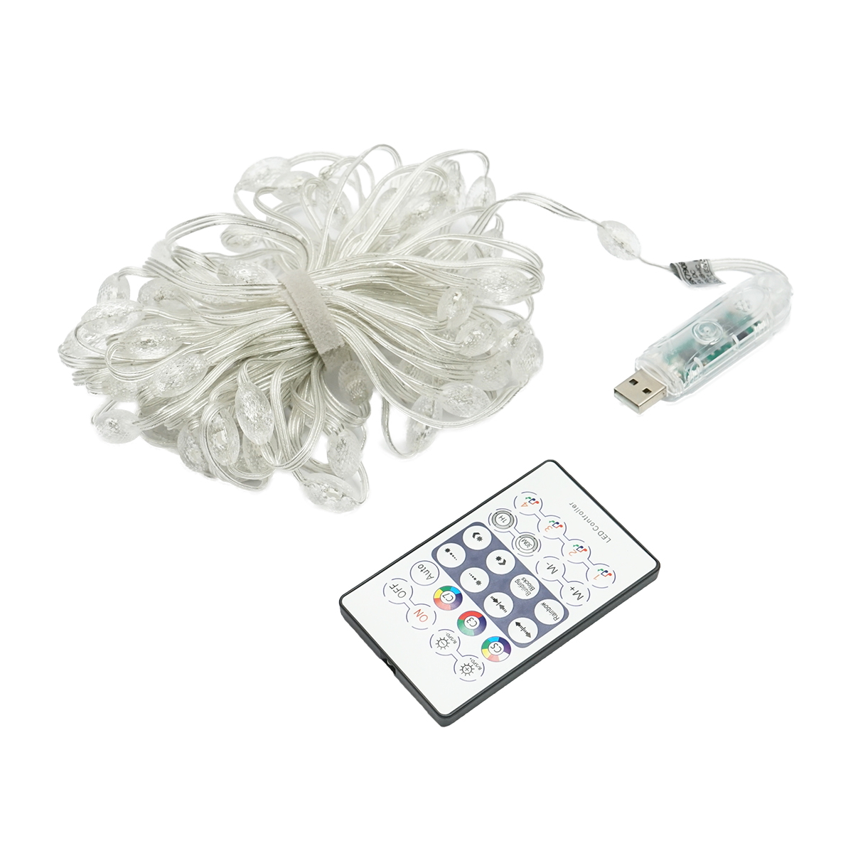 Banda LED inteligenta 2W/m 5V cu telecomanda, control muzical, bluetooth, aplicatie USB, 10m RGB+IC IP68 Breckner Germany - imagine 2