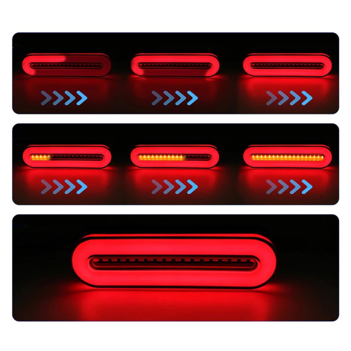 Lampa stop spate LED 12-24V, semnalizare dinamica 235x43x20mm Breckner Germany - imagine 2
