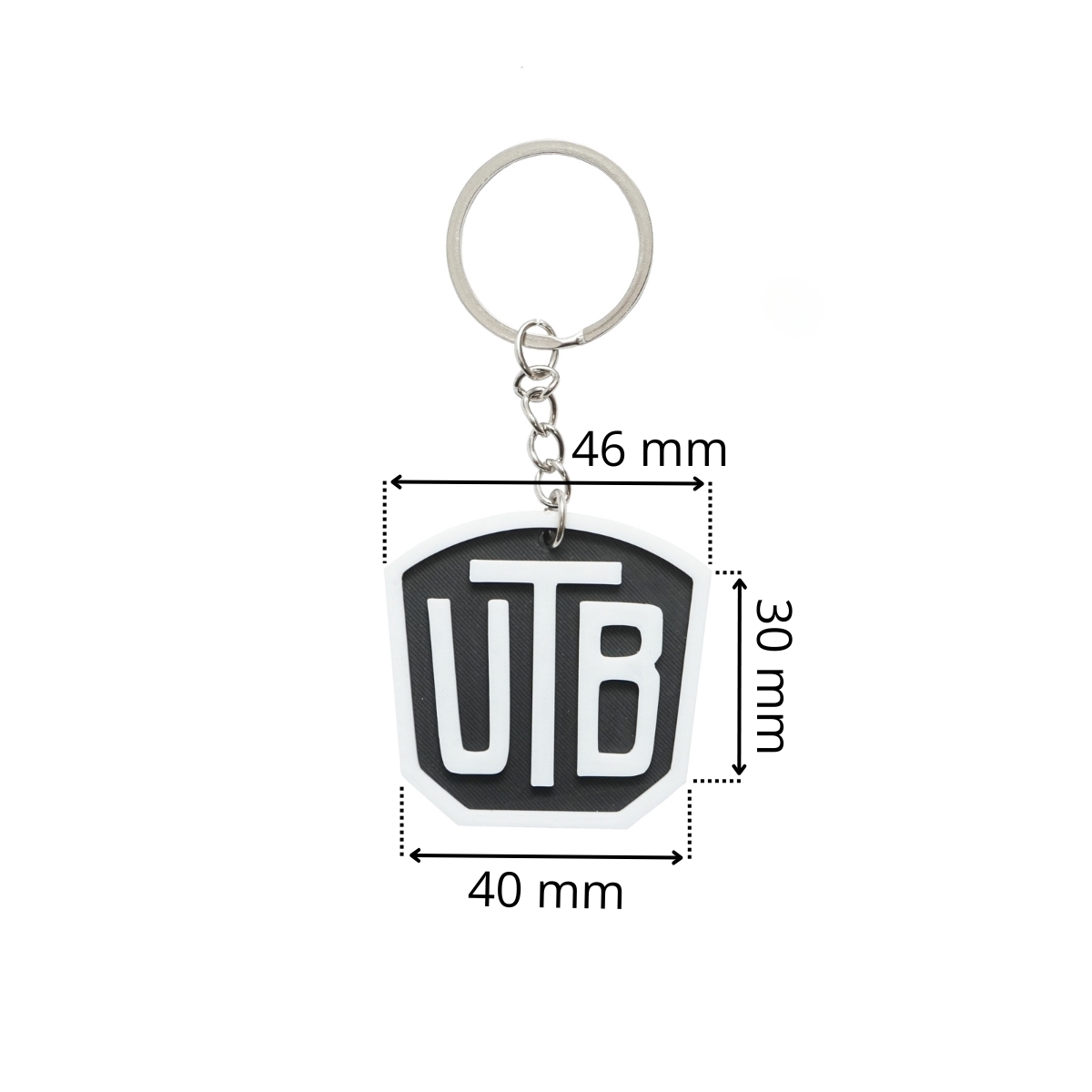 Breloc chei emblema UTB alb - imagine 2