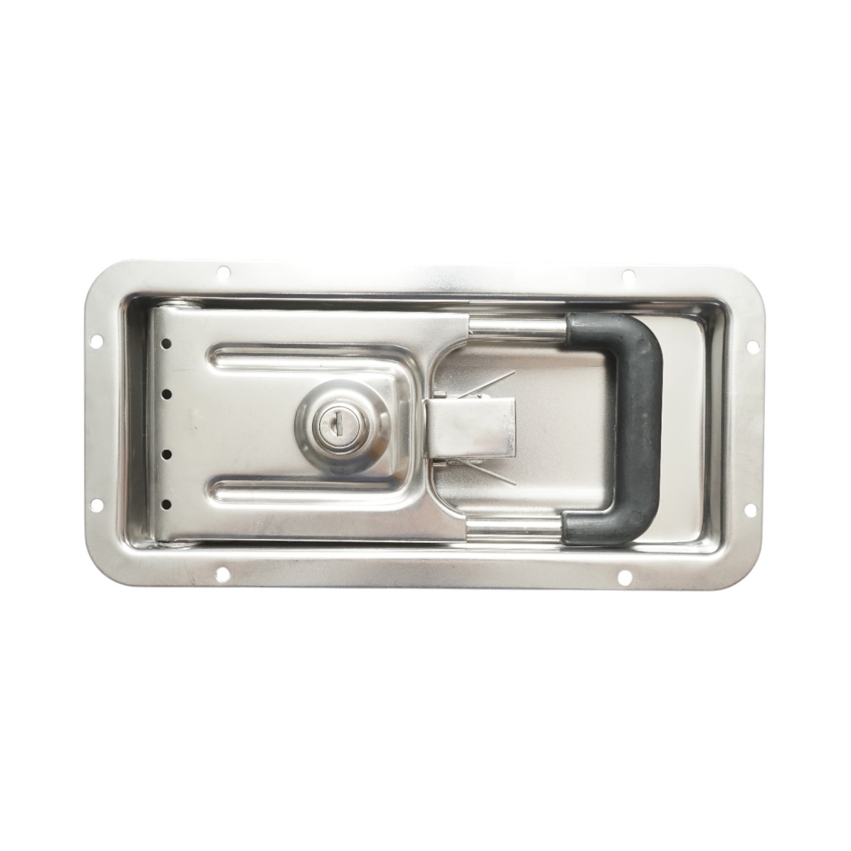 Incuietoare usa camion incastrat 16mm cu 2 chei din otel inoxidabil 270x130x23.5mm - imagine 2