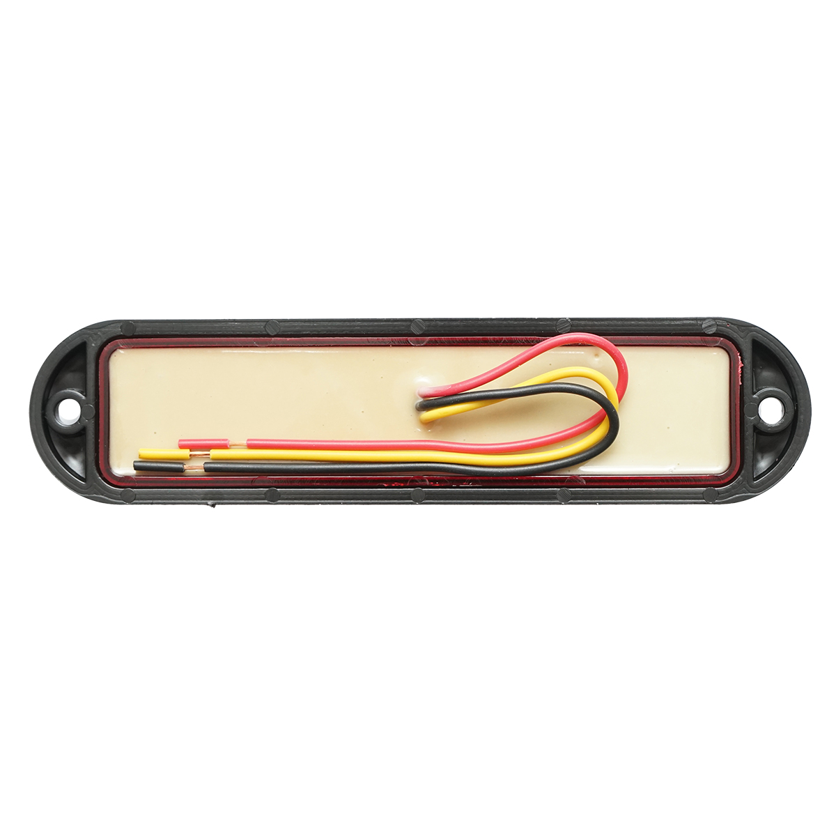 Lampa laterala gabarit LED 12-24V rosie cu 4 functii 155x37mm, rama neagra Breckner Germany - imagine 2