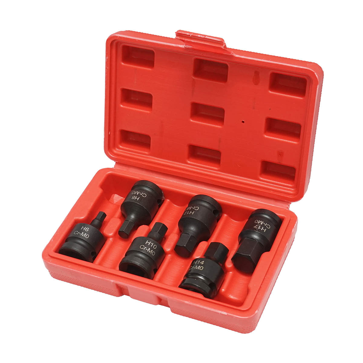 Trusa chei tubulare de impact hexagonale H6-H17, patrat 1/2 inch Cr-Mo 6 piese - imagine 2
