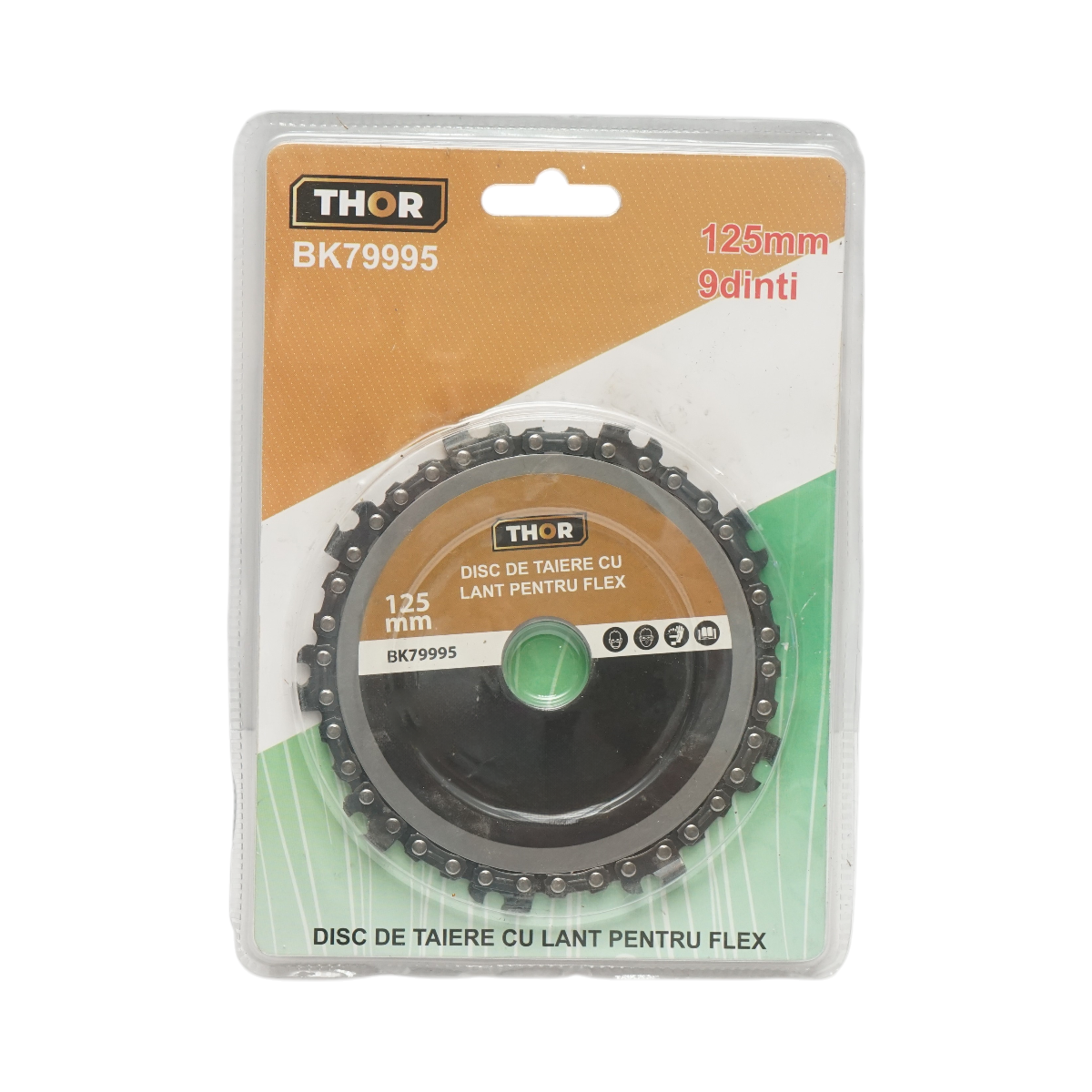 Disc flex lant drujba 125x22mm 9 dinti pentru taiere lemn THOR - imagine 2