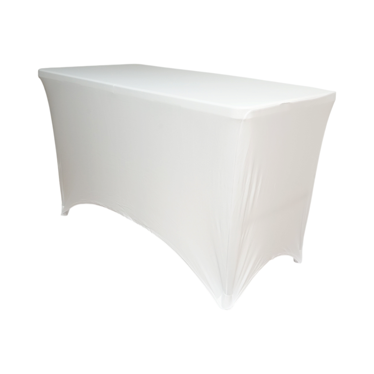 Husa masa elastica alba dreptunghiulara 152x70x74cm - imagine 2