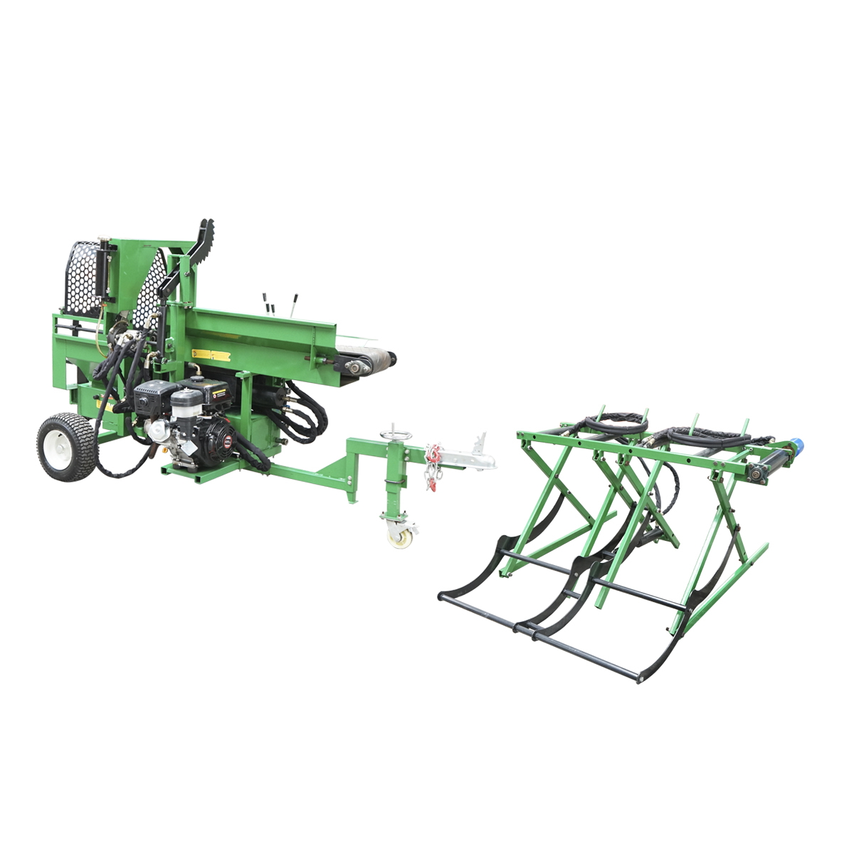Despicator lemne 16T, motor benzina 15CP cu banda rulanta si conveier 570Kg - imagine 2
