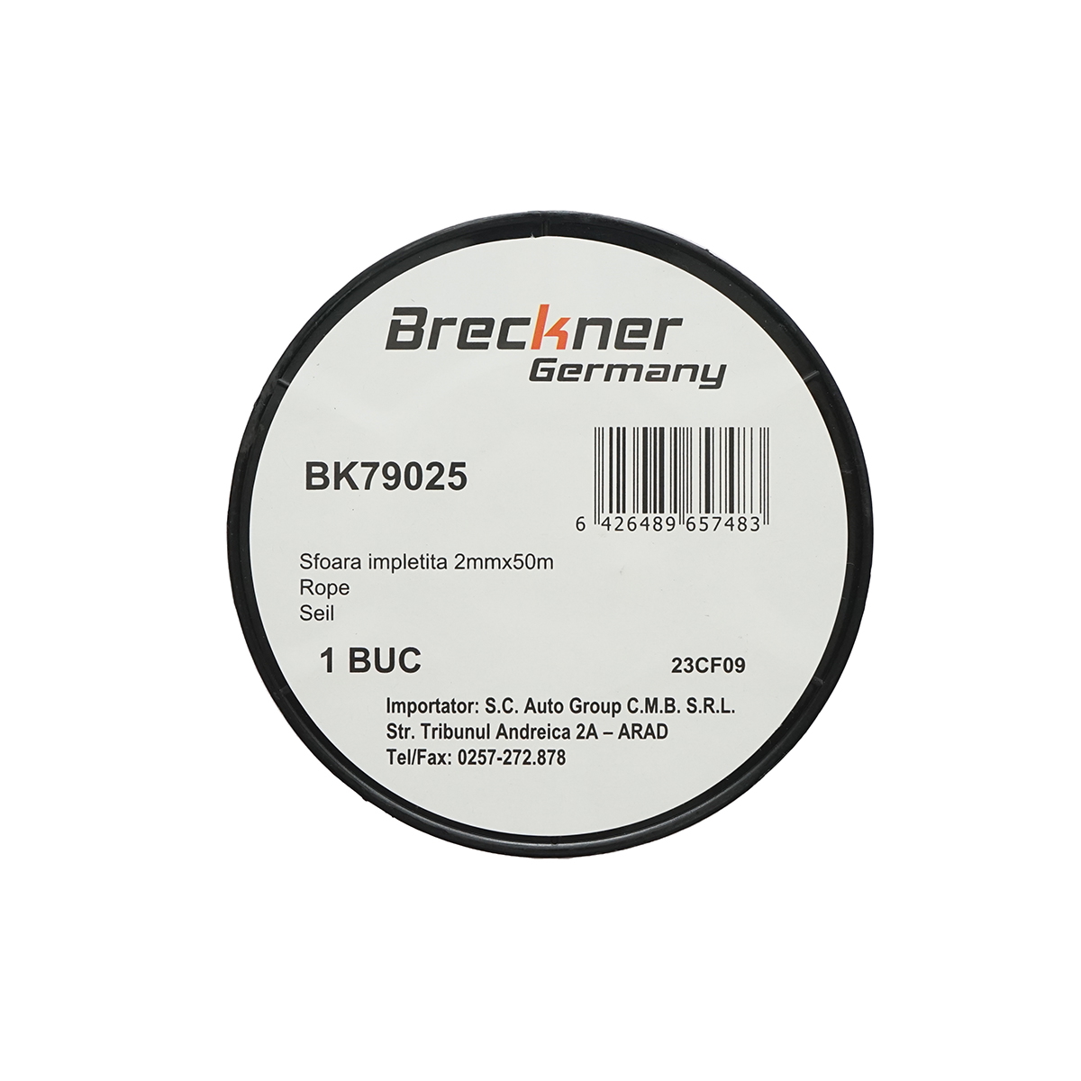 Sfoara fir impletit 2mmx50m, rosu/alb Breckner Germany - imagine 2