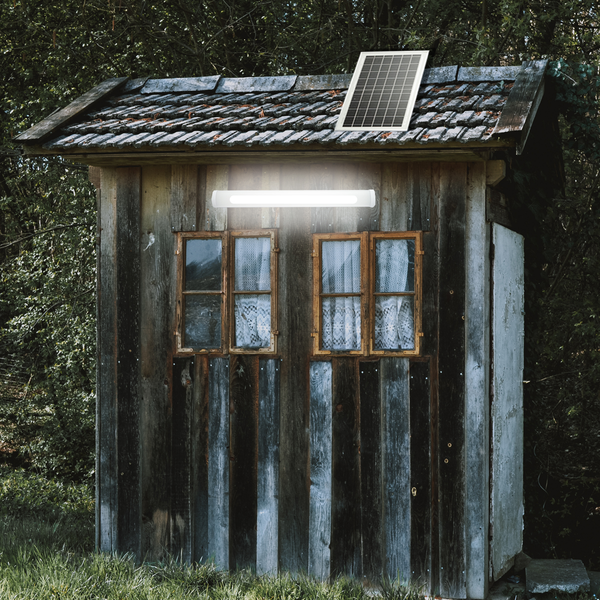 Proiector LED 80W cu panou solar 10W, baterie LifePO4 6000mAh si cablu 5m IP65 Breckner Germany - imagine 2