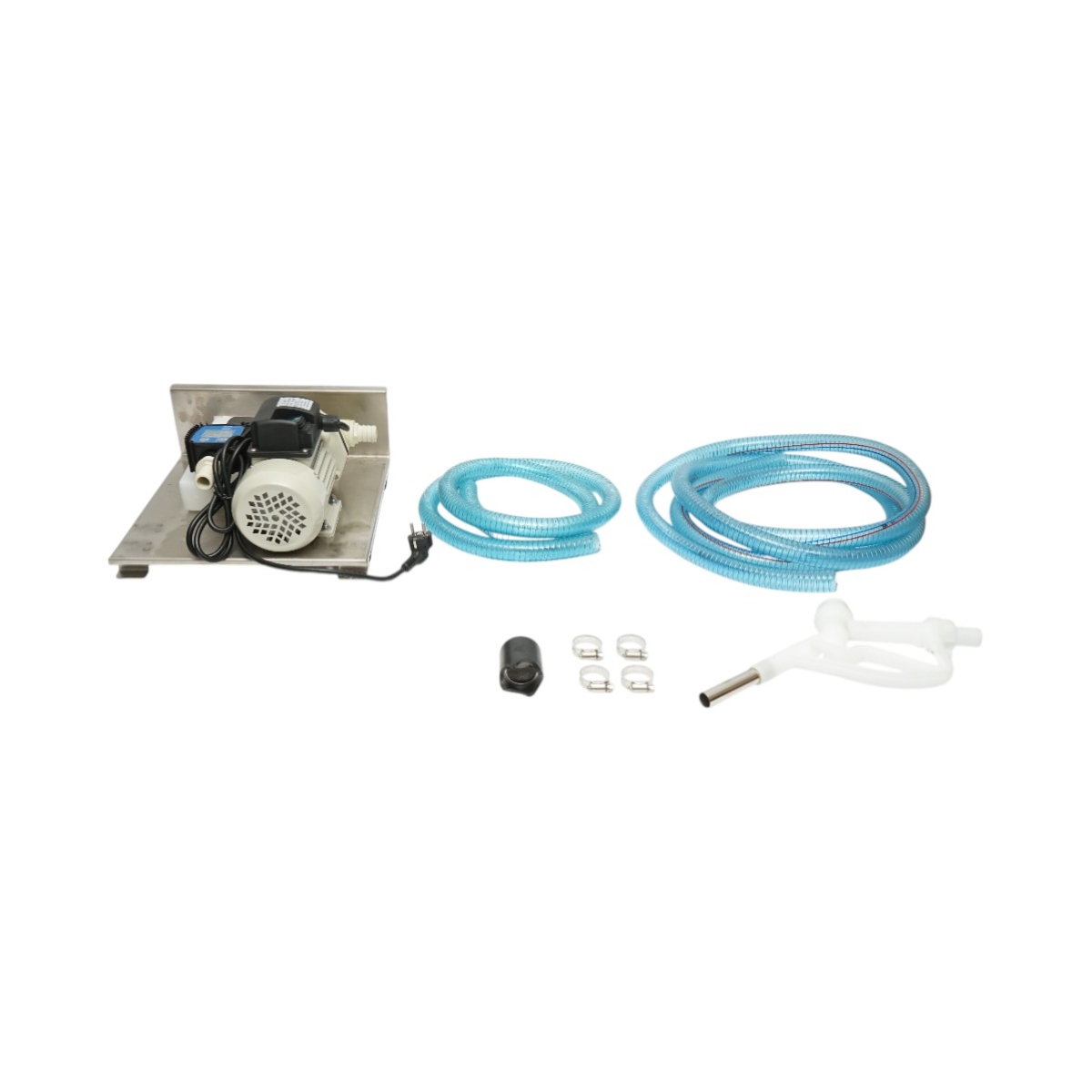 Kit pompa transfer solutie uree 220V, 400W, debit 40L/min, contor digital, furtun transfer 2m, alimentare 4m si pistol IP55 Breckner Germany - imagine 2