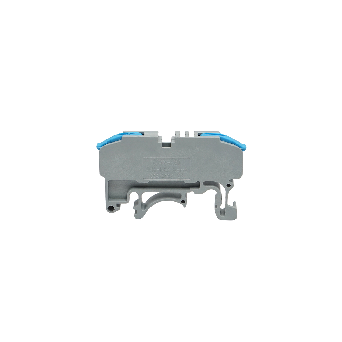 Conector rapid cablu electric 2P, 0.08-4mm, 32A/450V pentru sina DIN Leader - imagine 2
