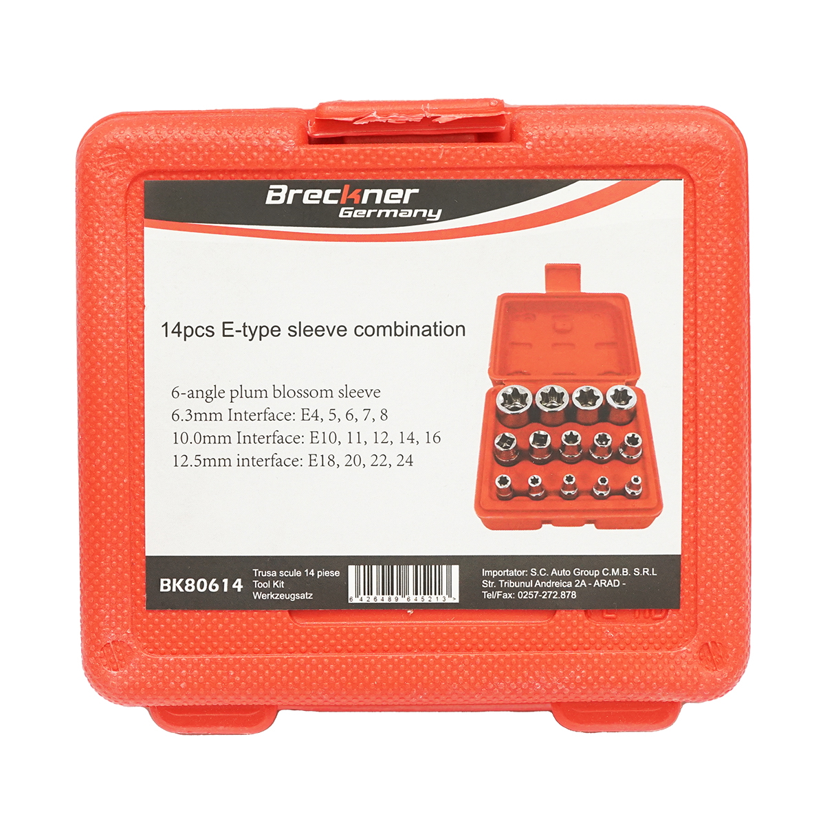Trusa chei tubulare E-Torx 14 piese Breckner Germany - imagine 2