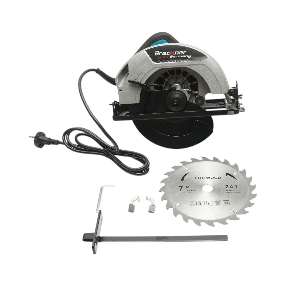 Fierastrau circular de mana 1600W, 220V, disc 185mm, taiere unghi 0-45°, turatie 4700rpm Breckner Germany - imagine 2