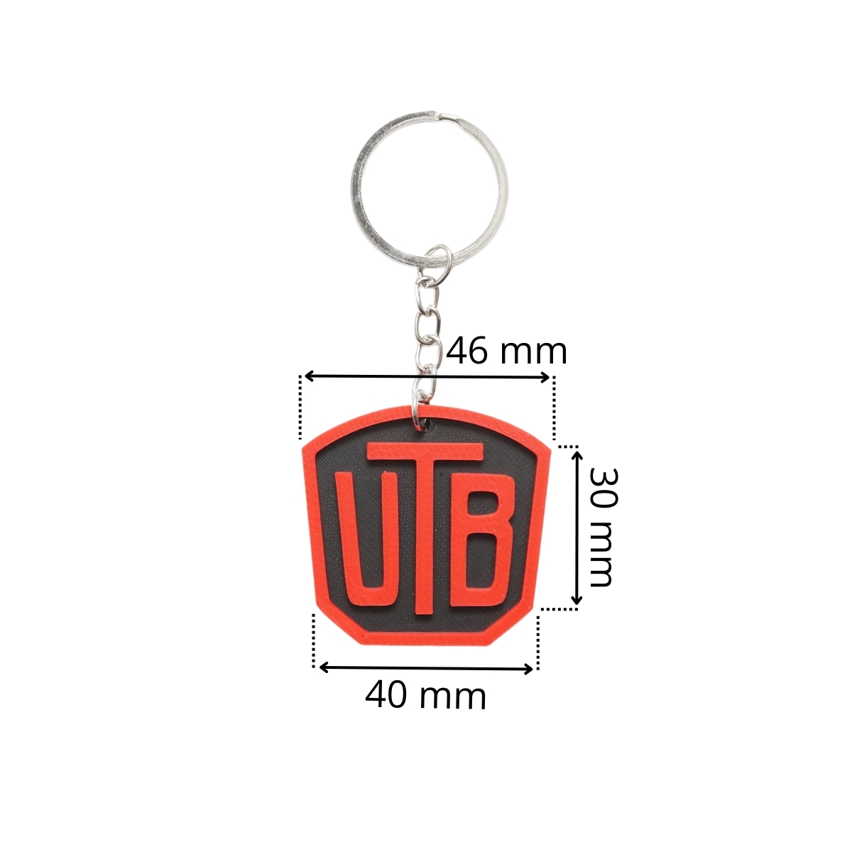 Breloc chei emblema UTB rosu - imagine 2