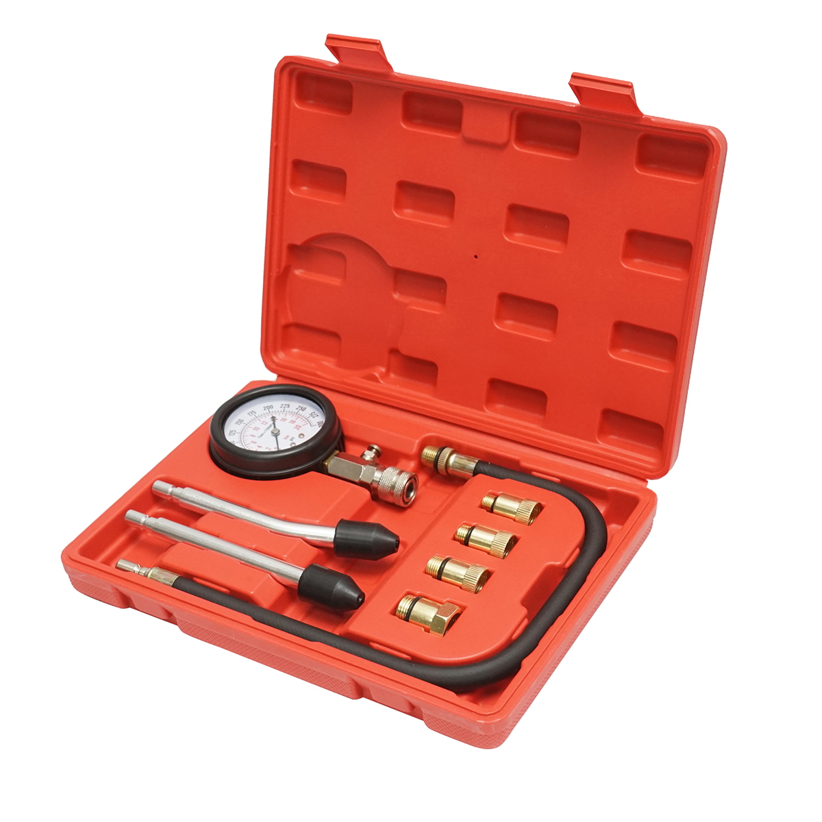 Trusa tester compresie motoare benzina cu manometru mecanic 0-20 bar Breckner Germany - imagine 2