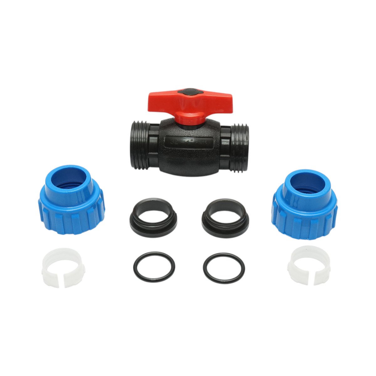 Robinet mufa cu bila compresiune PEHD 32x32mm PN16 pentru sisteme de irigatii - imagine 2