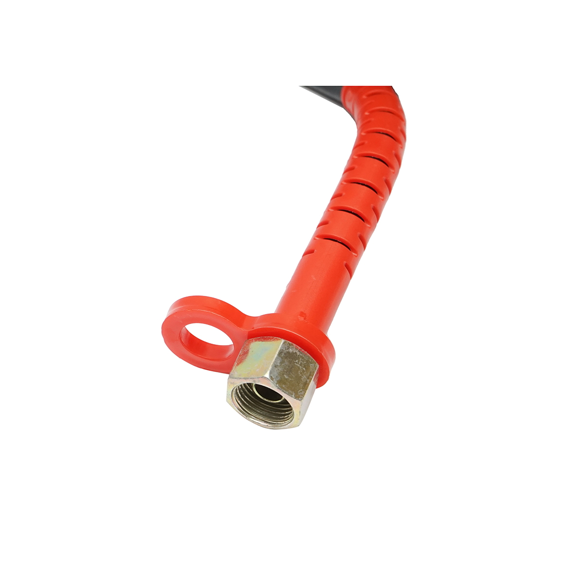 Furtun aer spiralat M18 camion 5.5m, negru si capete rosii cauciucate - imagine 2