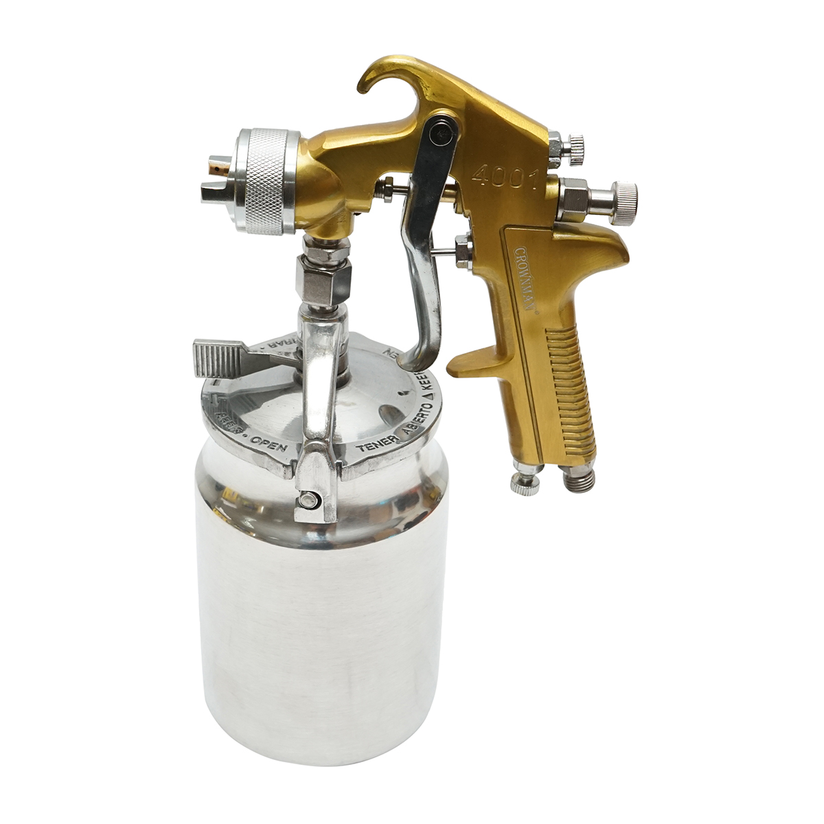 Pistol de vopsit cu aer comprimat 1000ml, debit 160-240ml/min, duza 1.8mm, presiune max. 3.5 bar Crownman - imagine 2