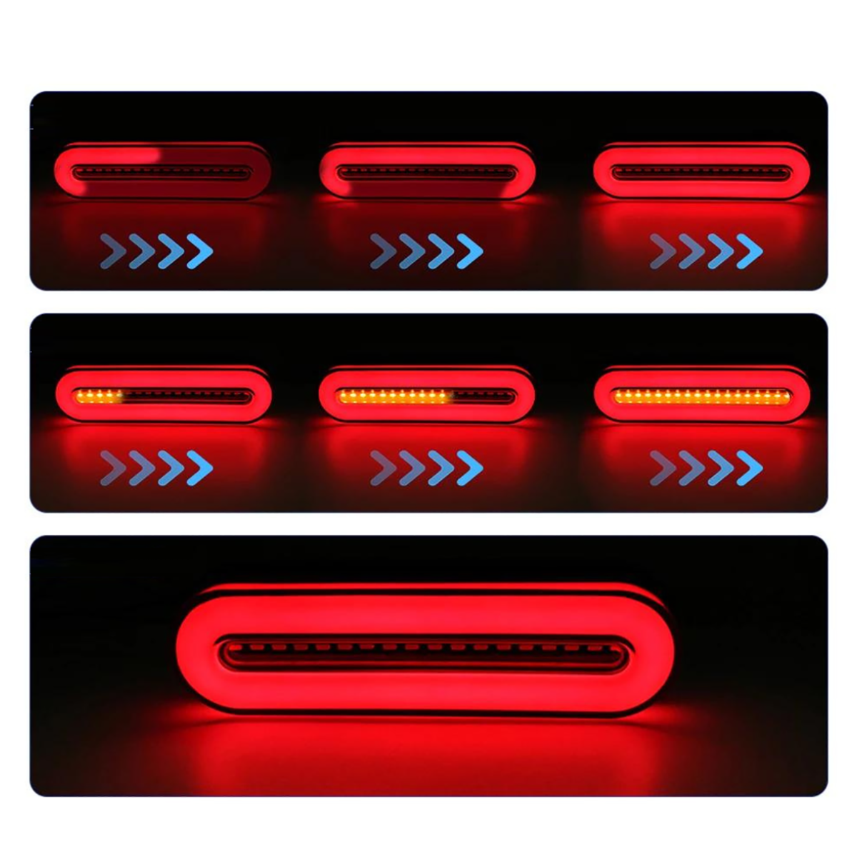 Lampa stop spate LED 12-24V, semnalizare dinamica 122x43x20mm Breckner Germany - imagine 2