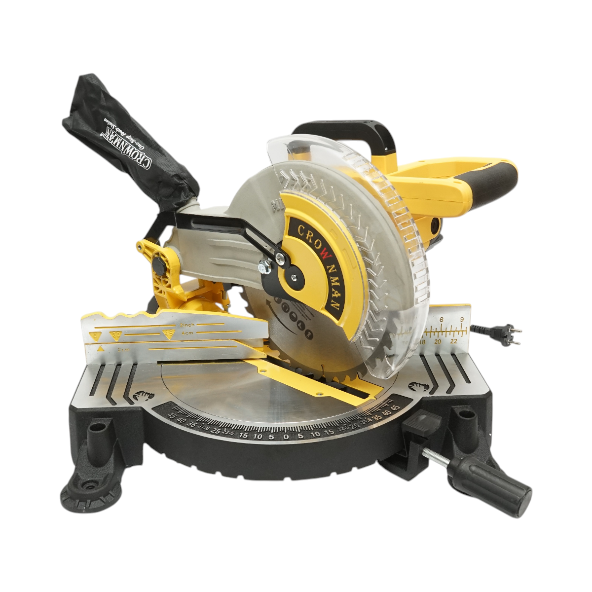 Fierastrau circular stationar 1850W, 220V, disc 255mm 40T, taiere inclinata 45°, 4200rpm Crownman - imagine 2