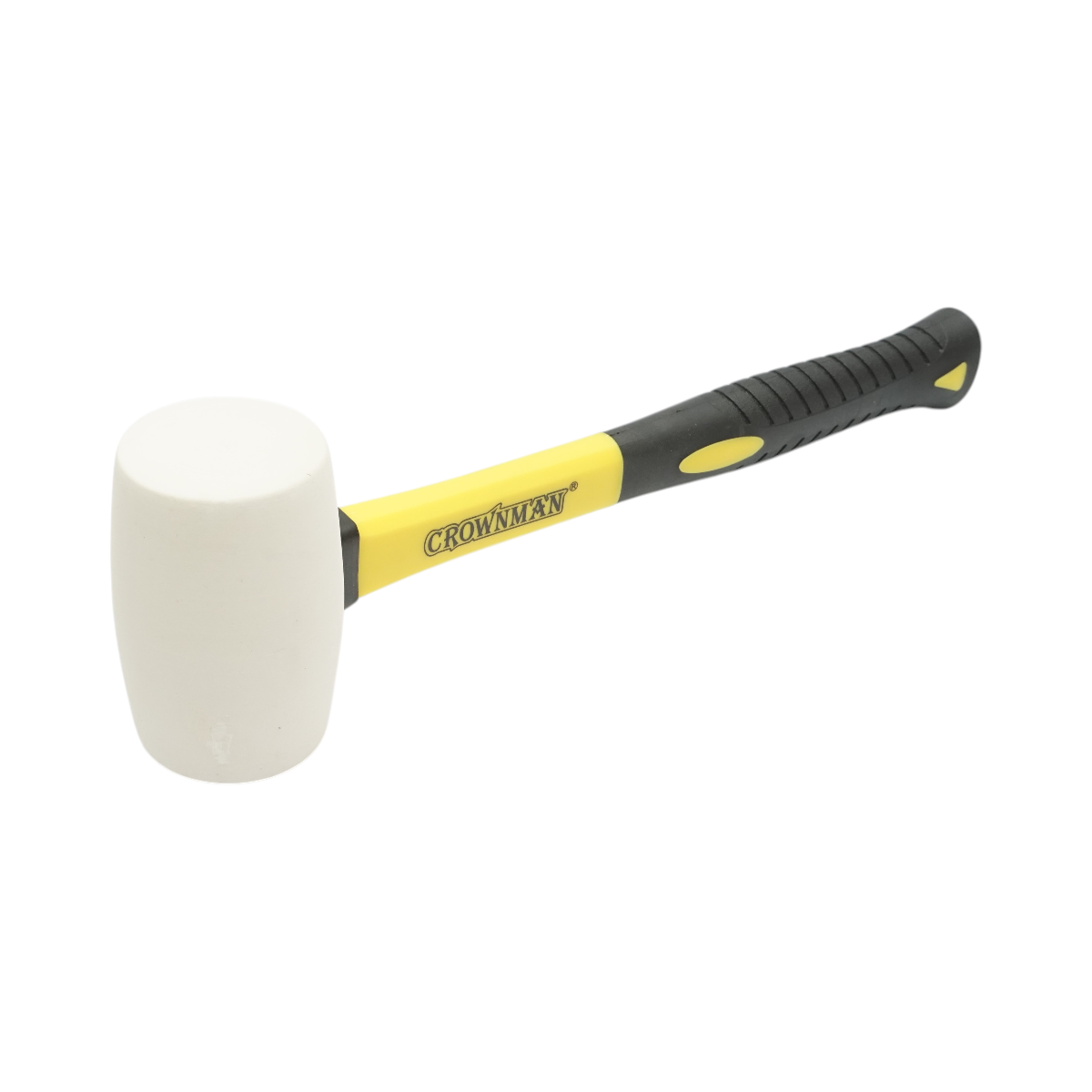 Ciocan de cauciuc 450g cu maner din fibra de sticla Crownman - imagine 2
