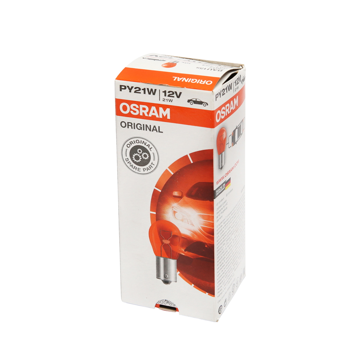 Bec (Osram) 21W / 12V BAU15s - galben - imagine 2
