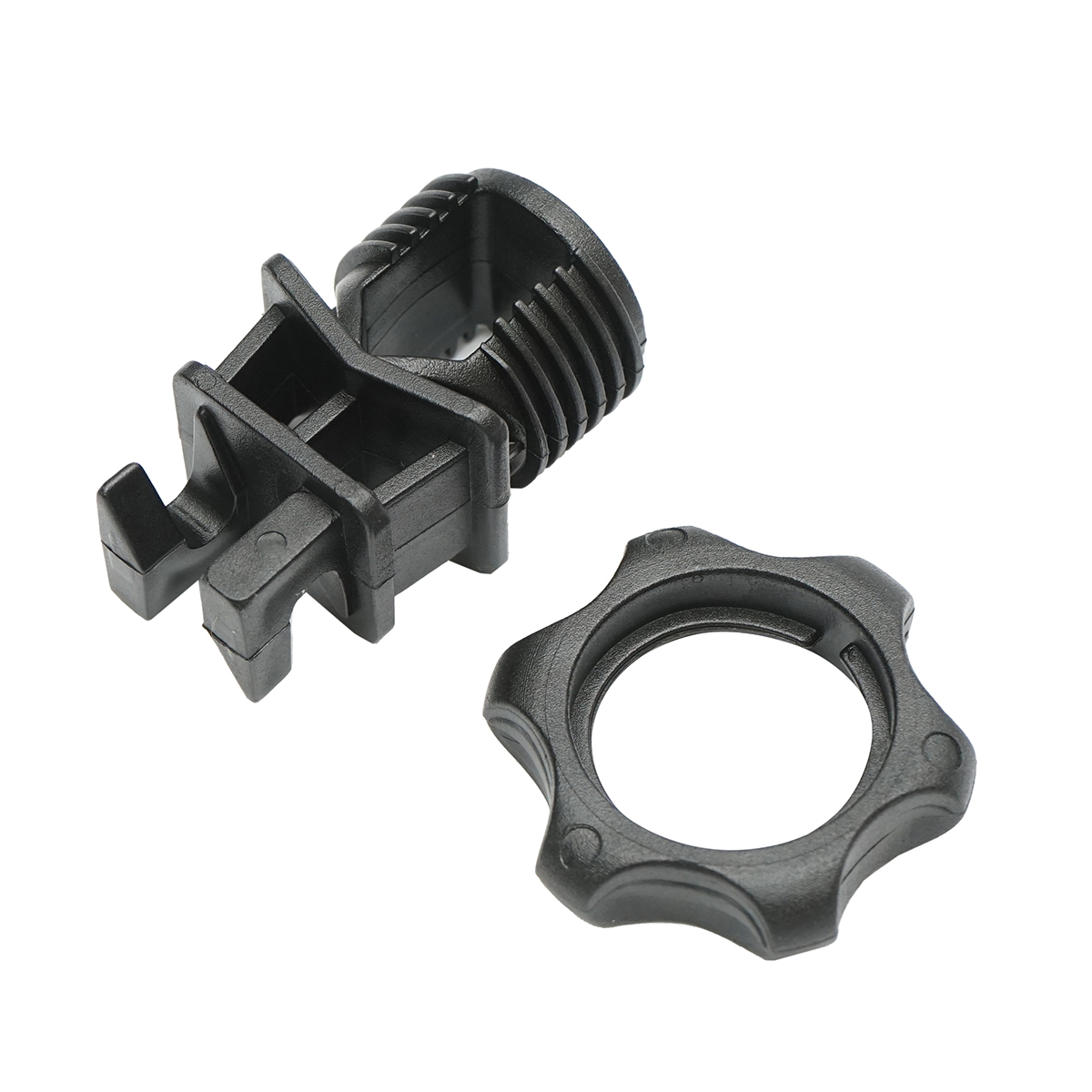 Izolator prindere cu filet negru pentru stalp metalic gard electric Breckner Germany - imagine 2