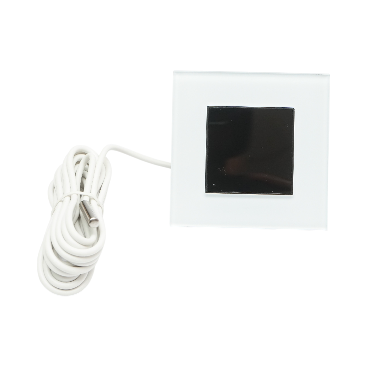 Termostat WiFi incalzire in pardoseala si boiler, afisaj digital, senzor extern, rama sticla alba 86x86mm - imagine 2