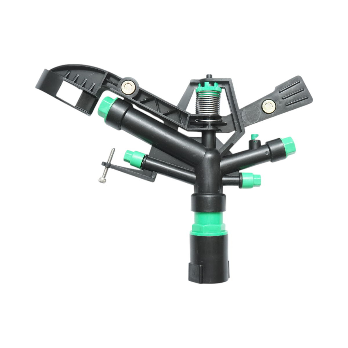 Aspersor de impact reglabil cu brat oscilant, 5 duze, raza 18-25m, debit 75-82 L/min, filet interior 1 inch Breckner Germany - imagine 2