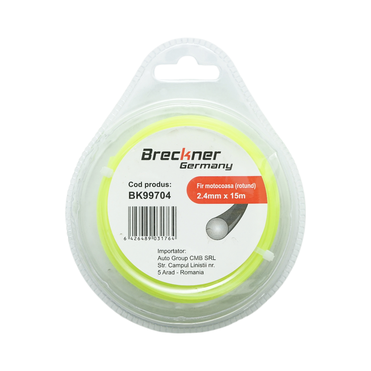 Fir rotund motocoasa 2.4mm x 15m Breckner Germany - imagine 2