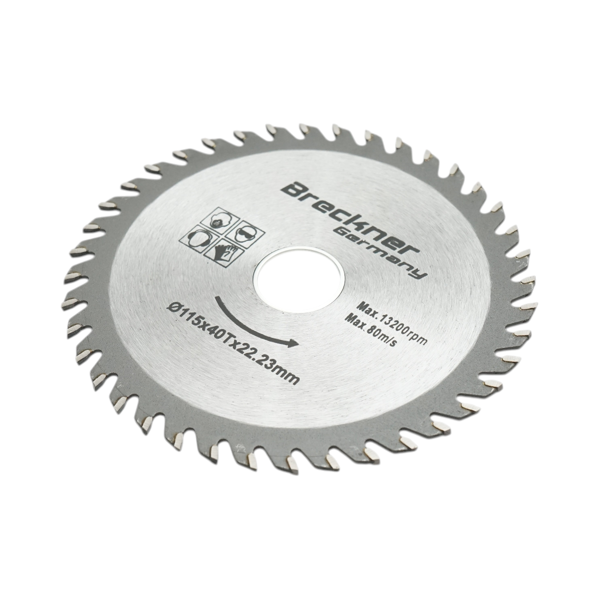 Disc circular vidia pentru lemn 115x22.23mm, 40 dinti, turatie maxima 13200rpm Breckner Germany - imagine 2