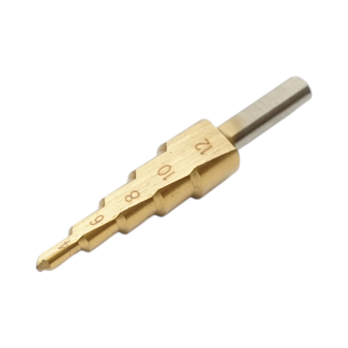 Burghiu conic in 5 trepte 4-12mm din otel 4241 HSS pentru metal, aluminiu, lemn, plastic, alama - imagine 2